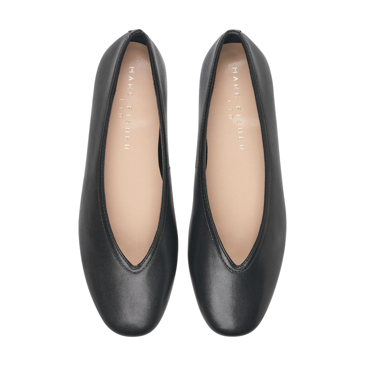 Gradi Leather Ballet Flat - Black Leather | Marc Fisher