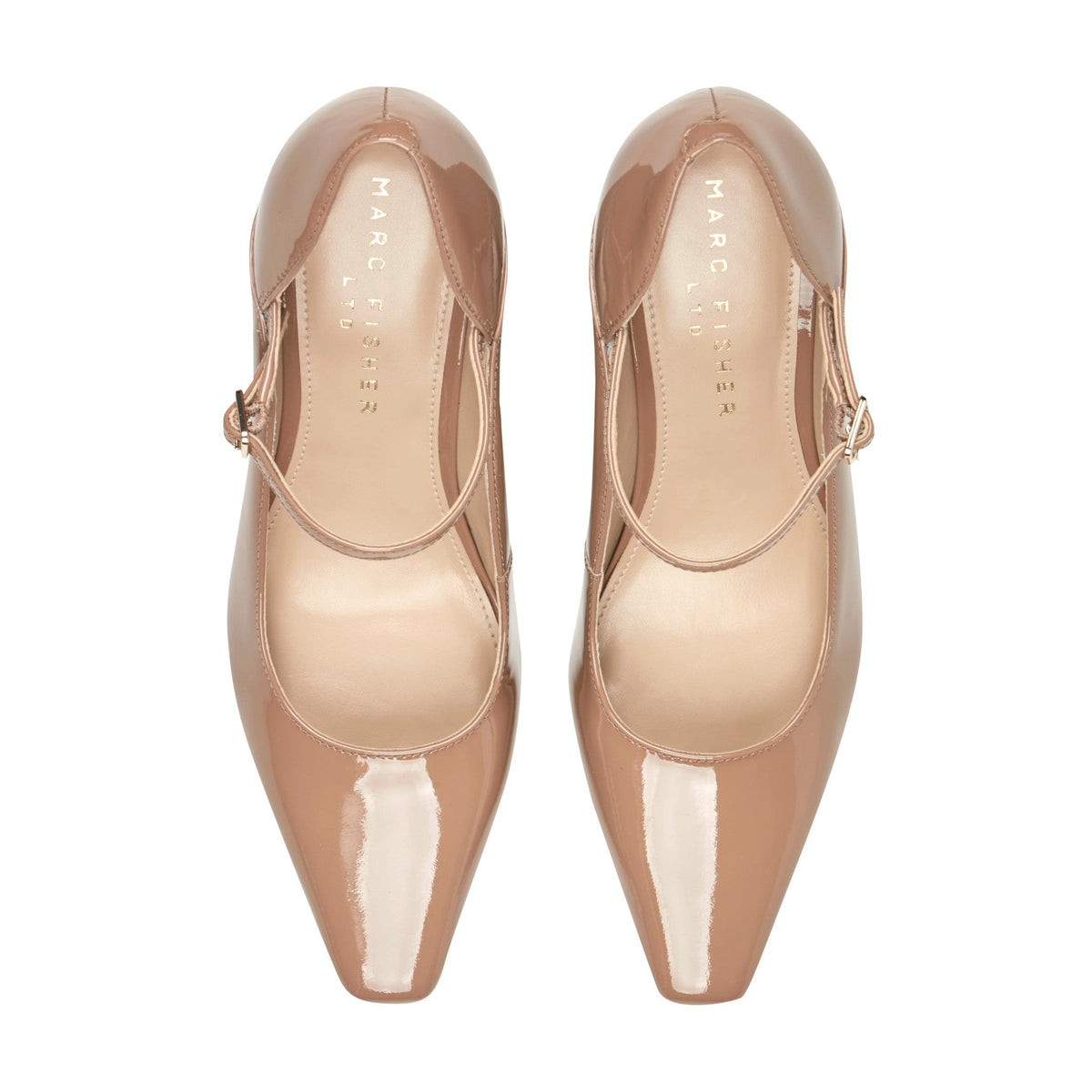 Genevie Mary Jane Pump - Nude Patent Leather | Marc Fisher