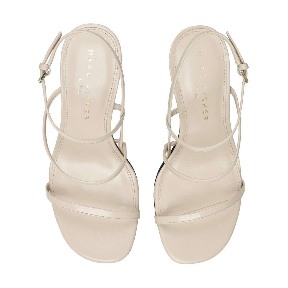 Denzi Strappy Leather Sandal - Ivory Leather | Marc Fisher