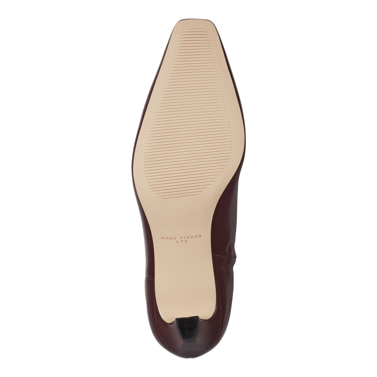 Danai Kitten Heel Leather Ankle Bootie - Dark Red Leather | Marc Fisher