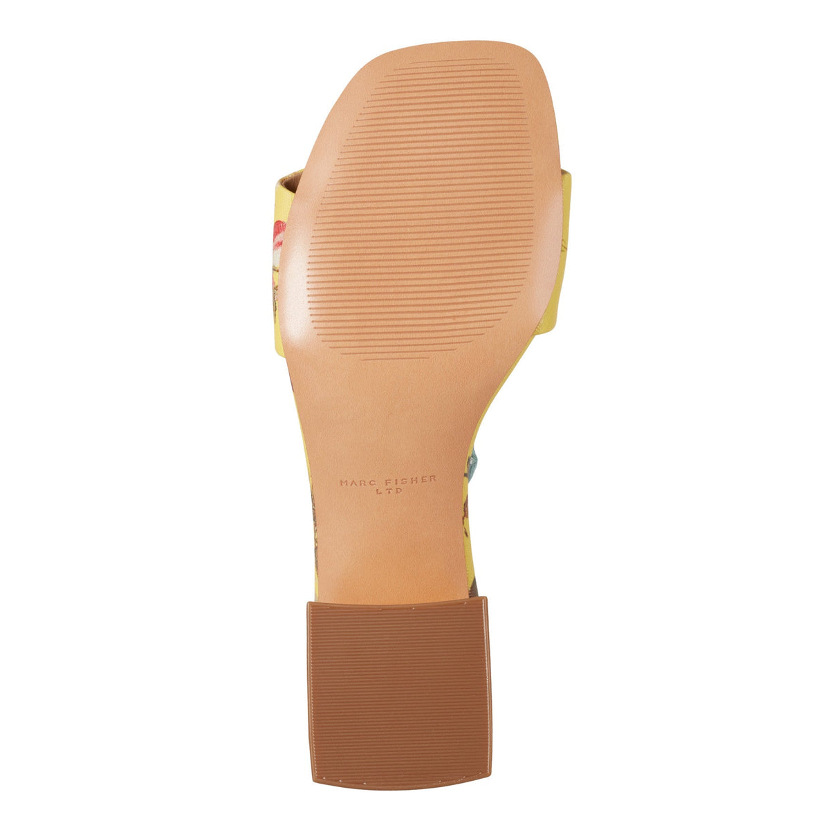 Olysa Slide Dress Sandal - Yellow Floral | Marc Fisher