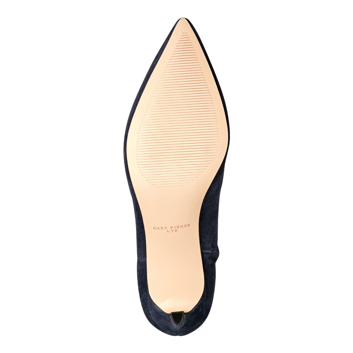 Itzia Ankle Leather Bootie - Navy Suede | Marc Fisher