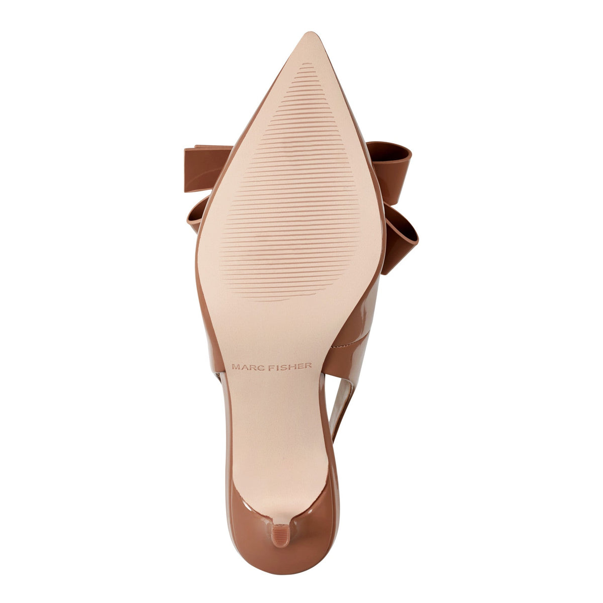 Allon Bow Slingback Pump - Light Brown Patent | Marc Fisher