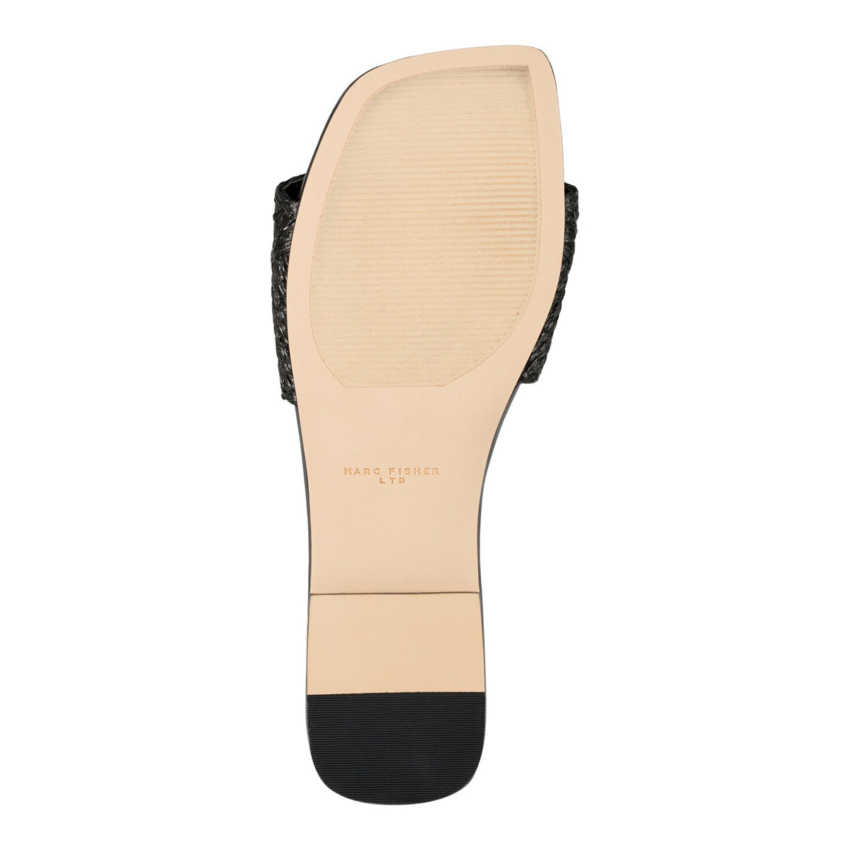 Murphy Flat Sandal - Black Raffia | Marc Fisher