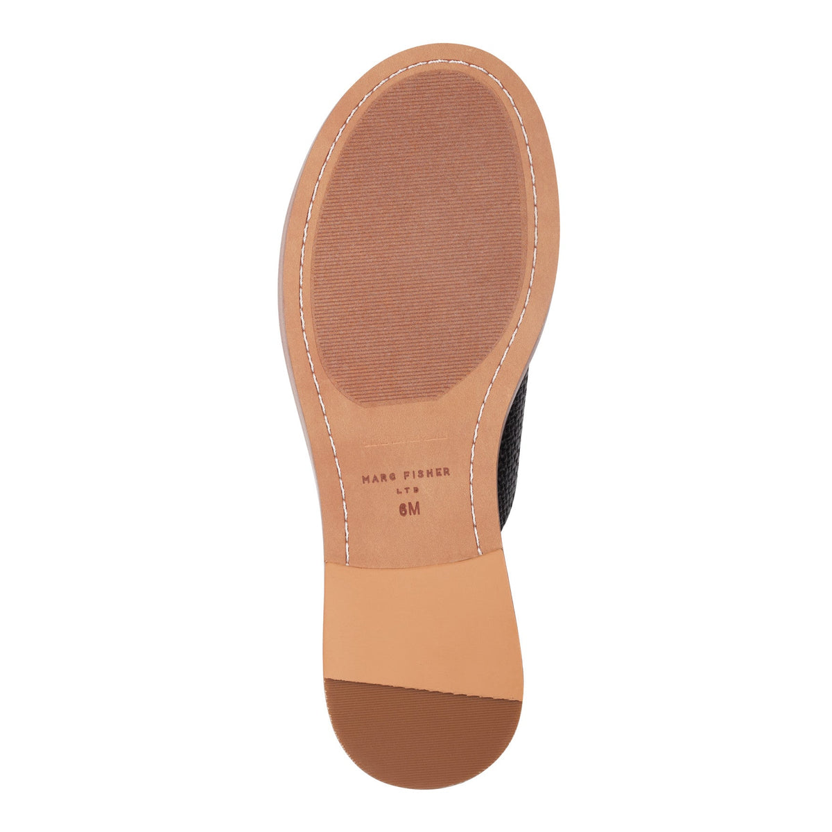 Grayce Flat Slide Sandal - Black Raffia | Marc Fisher