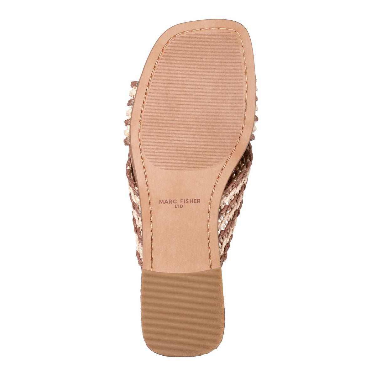Nylie Flat Sandal - Natural/Brown | Marc Fisher