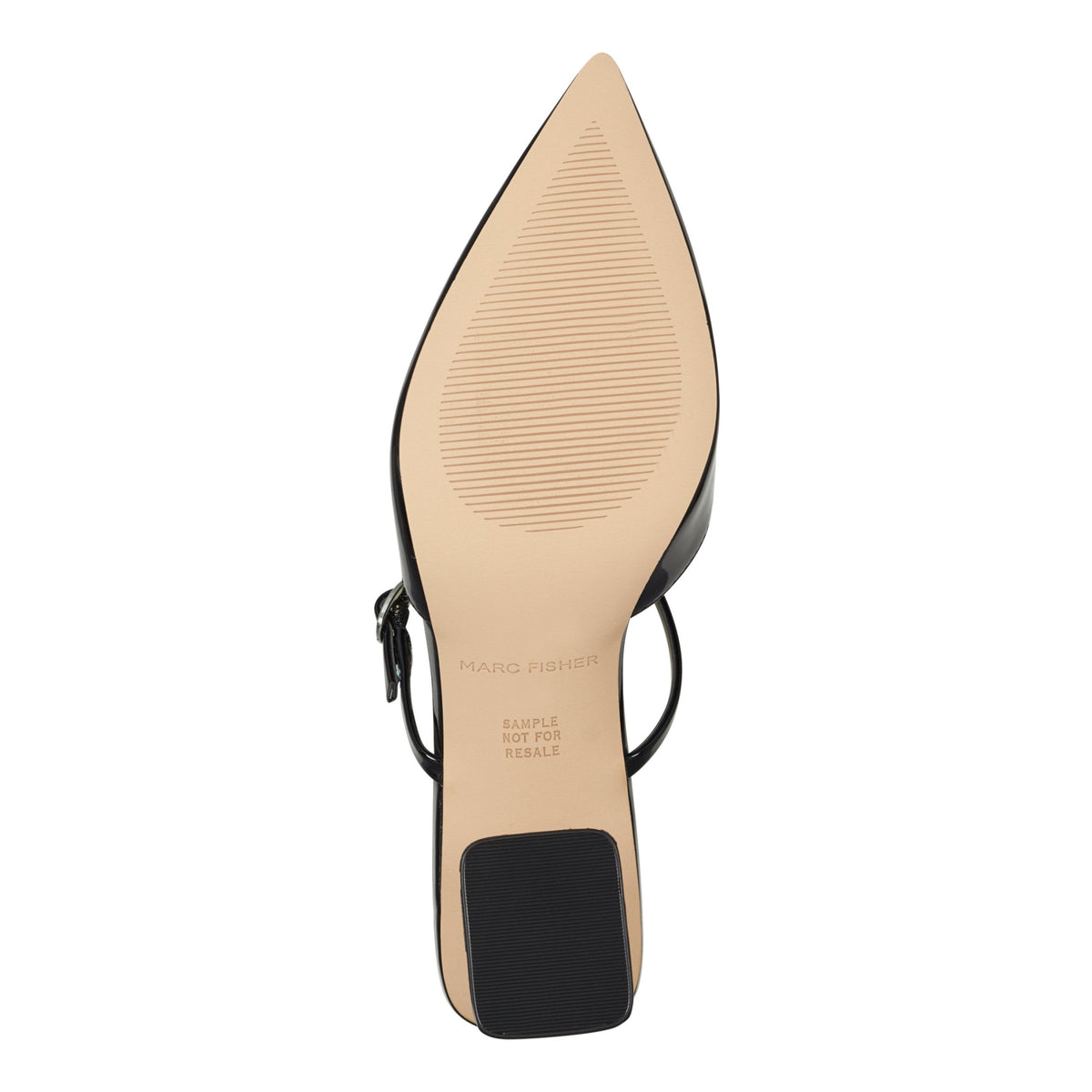Lakey Heeled Mule - Black Patent | Marc Fisher