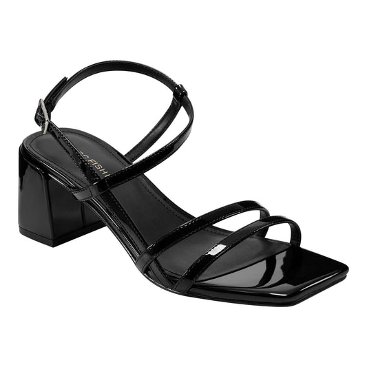 Jeci Strappy Sandal - Black Patent | Marc Fisher