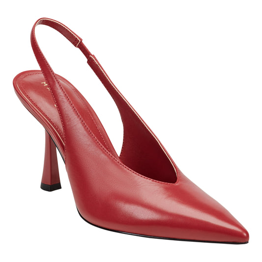 Esther Leather Slingback Pump - Red Leather | Marc Fisher