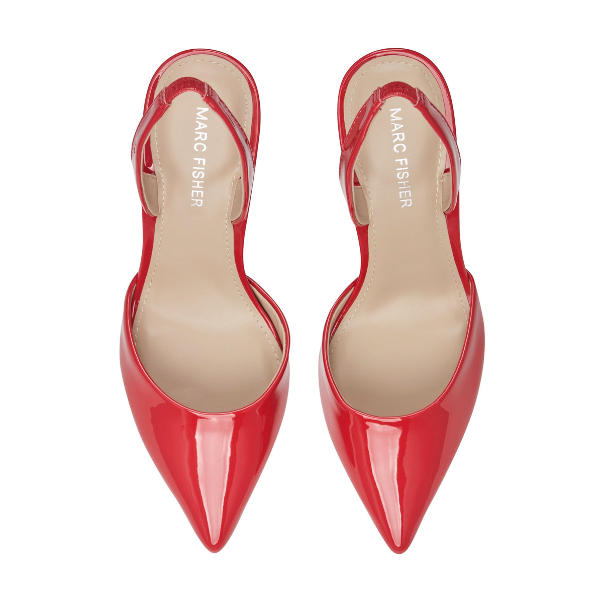 Hadya Slingback Pump - Medium Red Patent | Marc Fisher