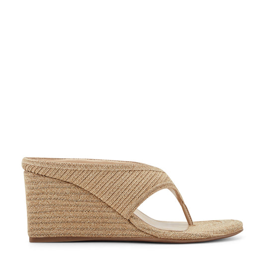 Udena Wedge Thong Sandal - Natural Raffia | Marc Fisher