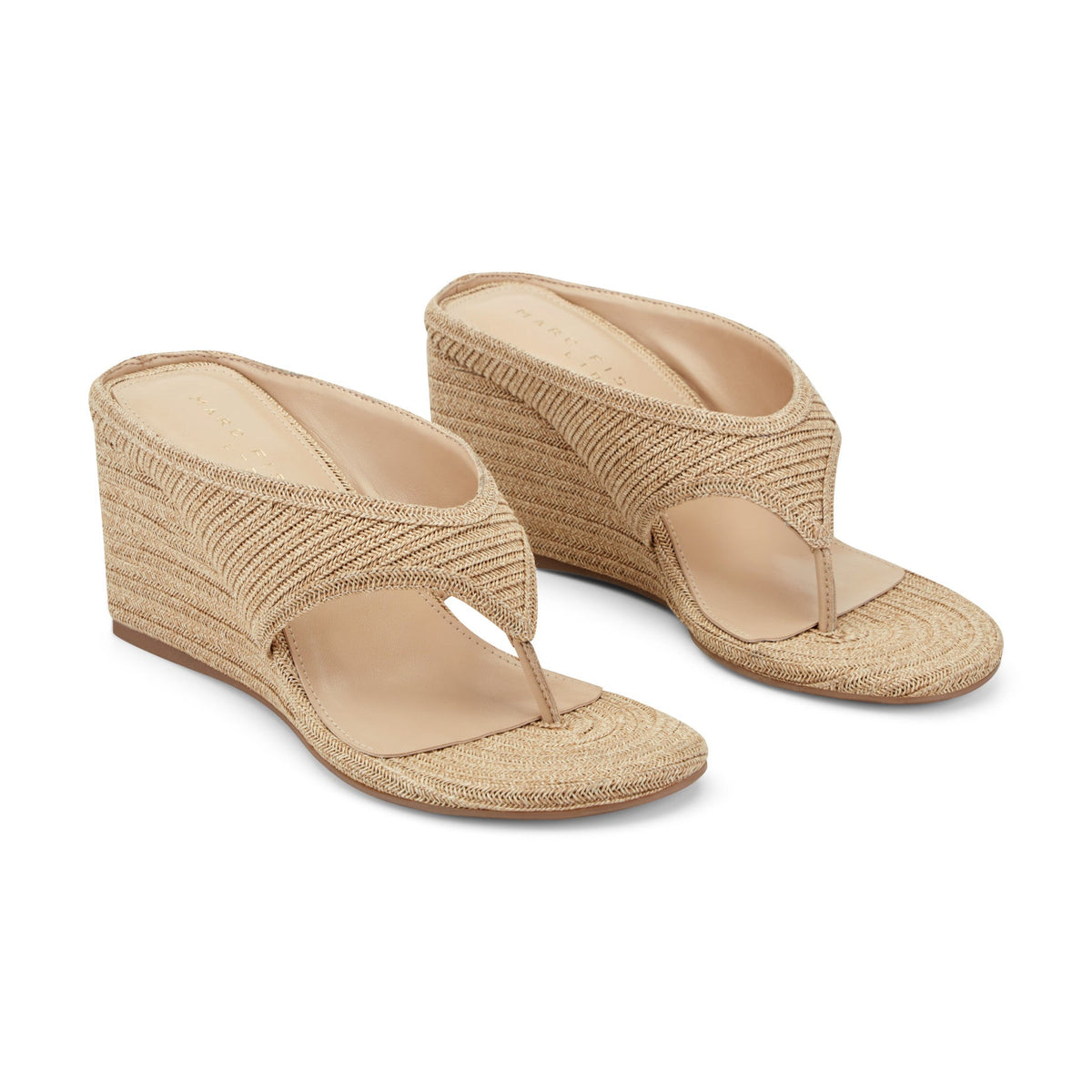 Udena Wedge Thong Sandal - Natural Raffia | Marc Fisher