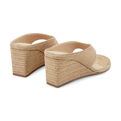 Udena Wedge Thong Sandal - Natural Raffia | Marc Fisher