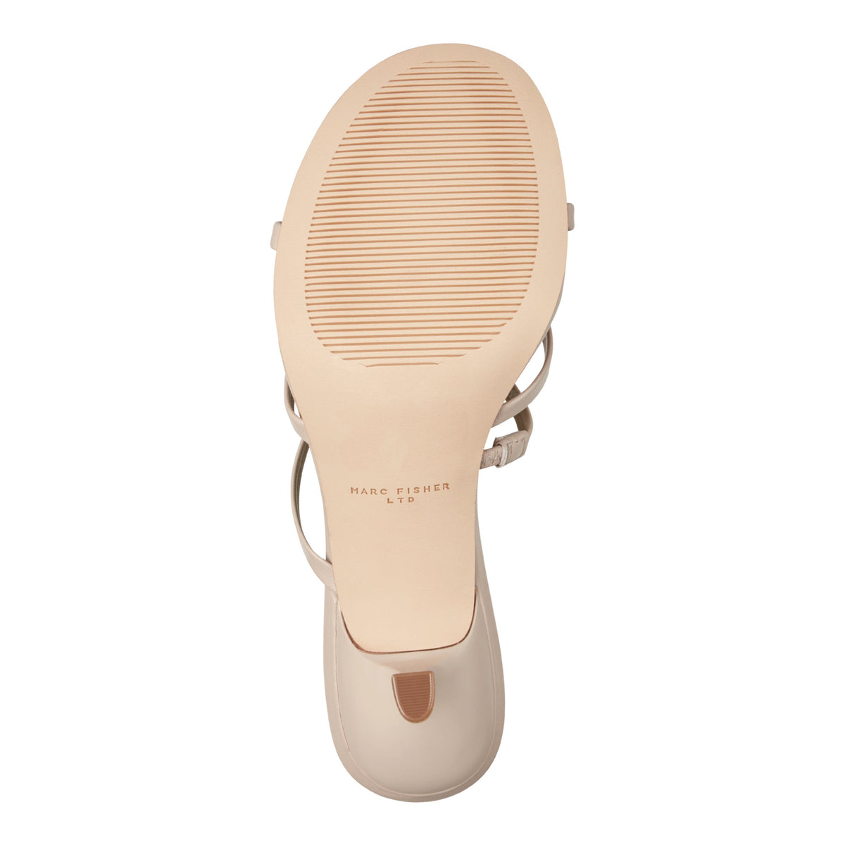 Natesa Leather Embellished Sandal - Light Natural Leather | Marc Fisher