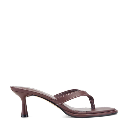 Antonia Leather Thong Sandal - Merlot Leather | Marc Fisher