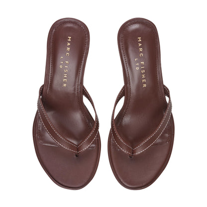 Antonia Leather Thong Sandal - Merlot Leather | Marc Fisher