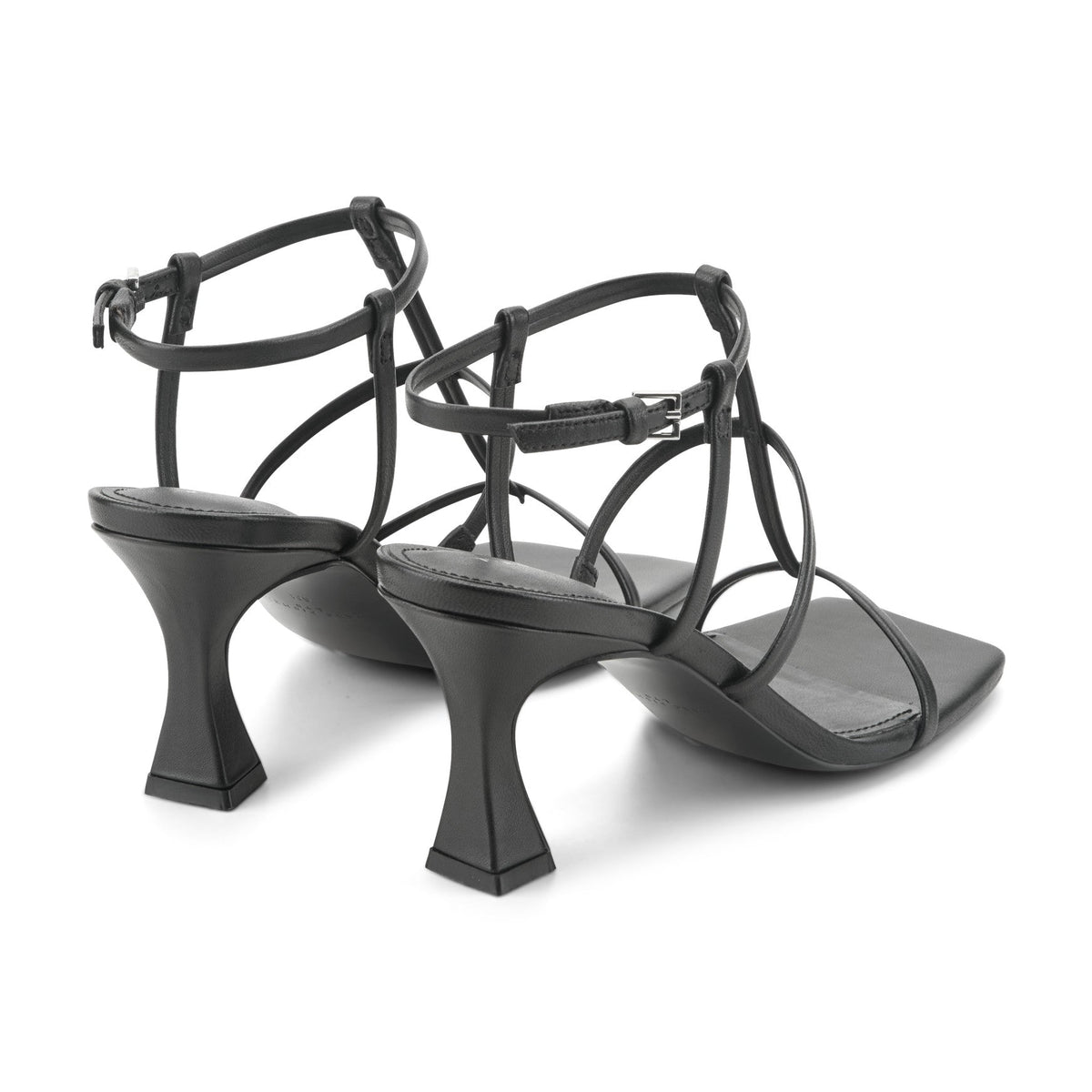 Dennie Strappy Leather Dress Sandal - Black Leather | Marc Fisher