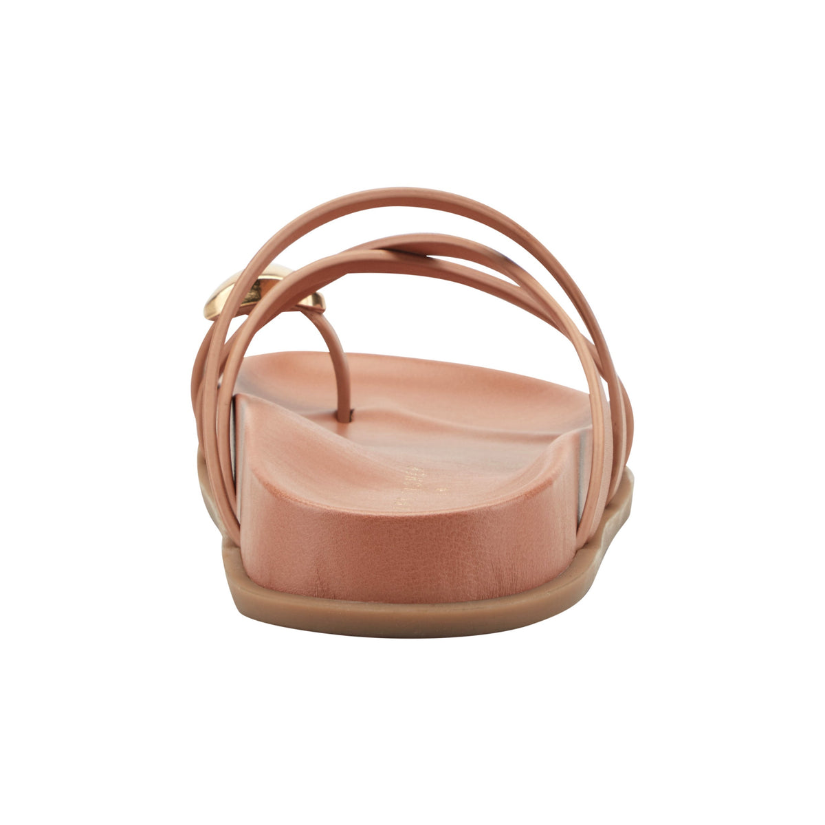 Braidey Strappy Flat Leather Sandal - Natural Leather | Marc Fisher