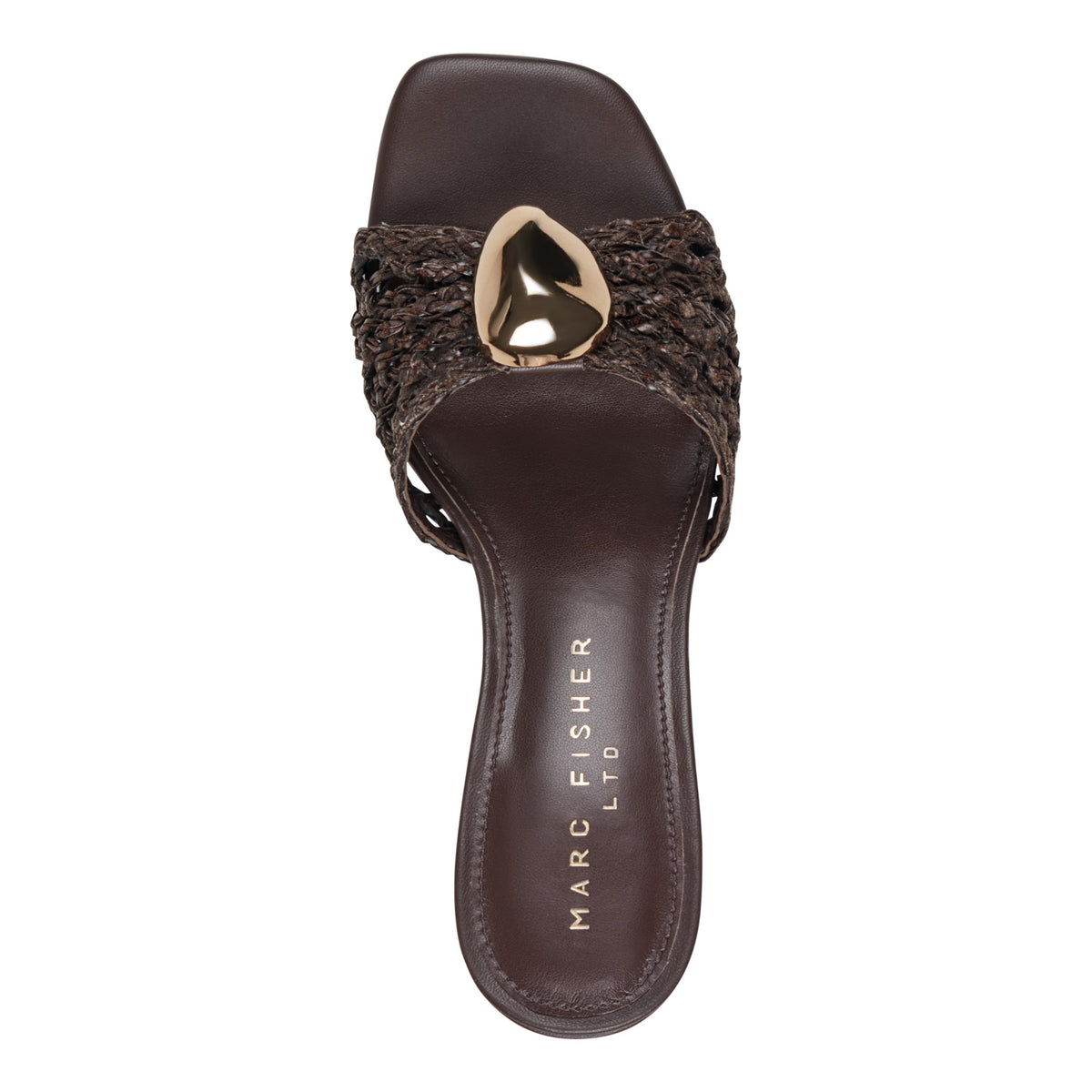 Farrel Woven Mule Sandal - Dark Brown | Marc Fisher