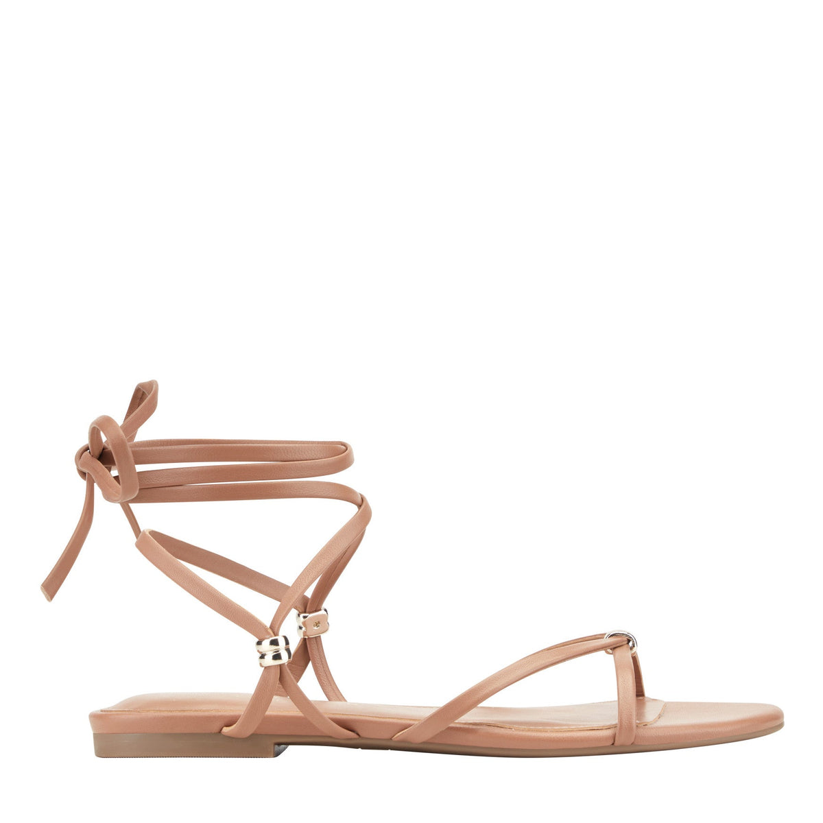 Este Ankle Wrap Leather Sandal - Natural Leather | Marc Fisher