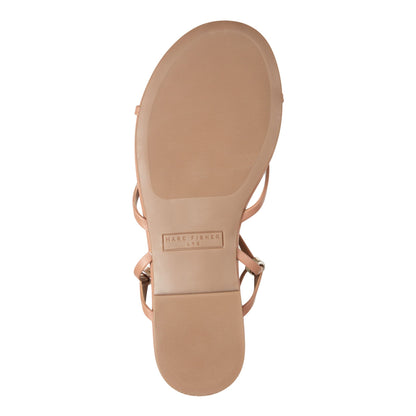 Este Ankle Wrap Leather Sandal - Natural Leather | Marc Fisher