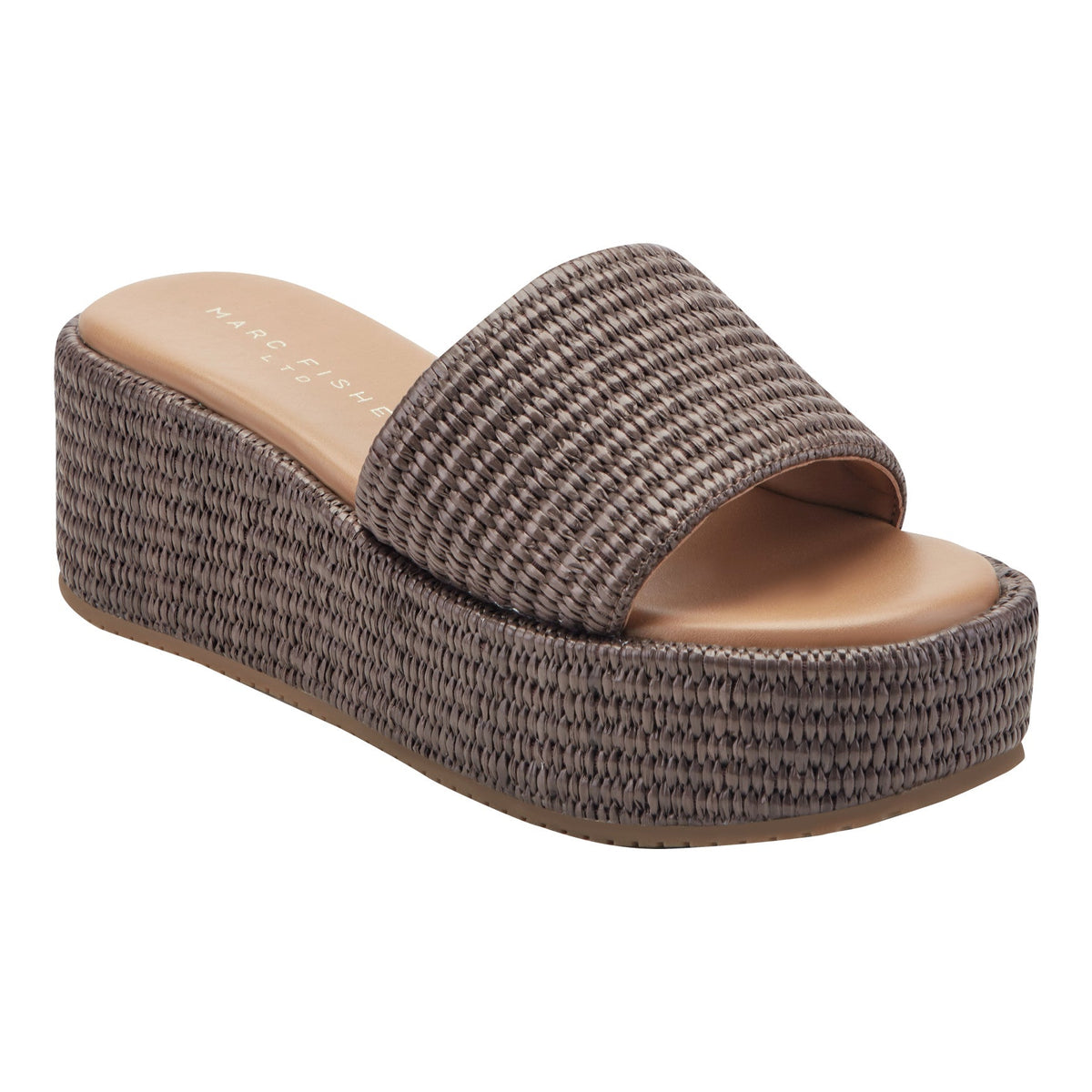 Daylin Flatform Sandal - Brown Raffia | Marc Fisher