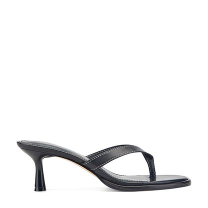 Antonia Leather Thong Sandal - Black Leather | Marc Fisher