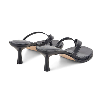 Antonia Leather Thong Sandal - Black Leather | Marc Fisher