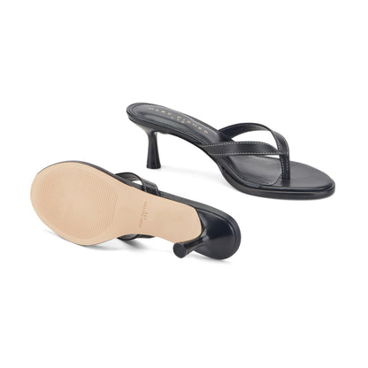 Antonia Leather Thong Sandal - Black Leather | Marc Fisher