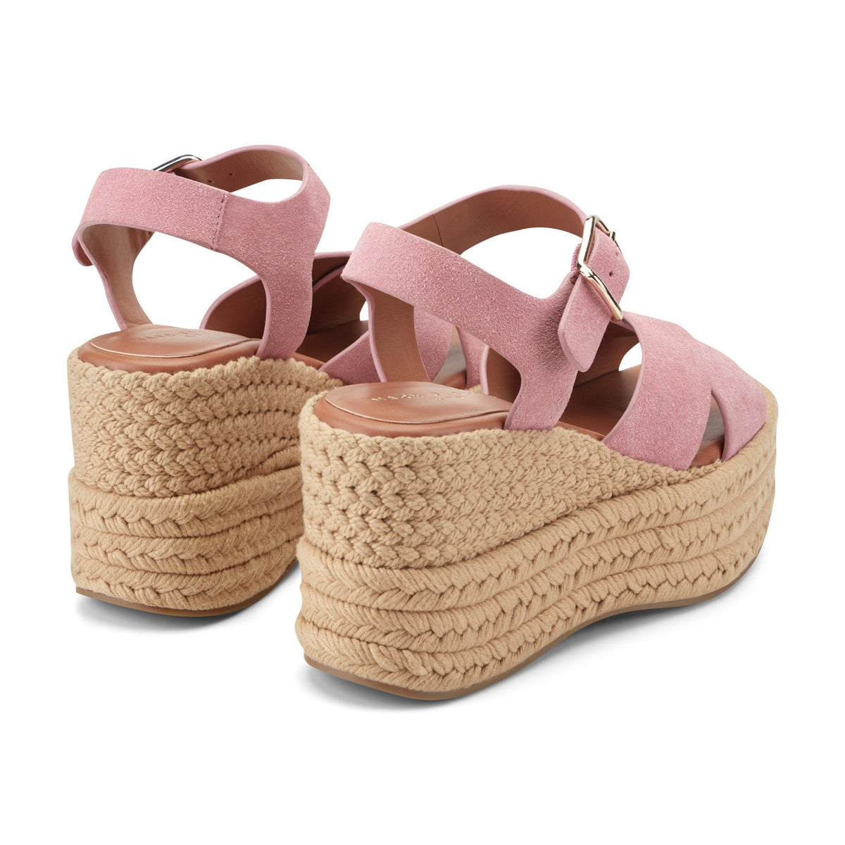 Pasion Espadrille Wedge Sandal - Pink Suede | Marc Fisher