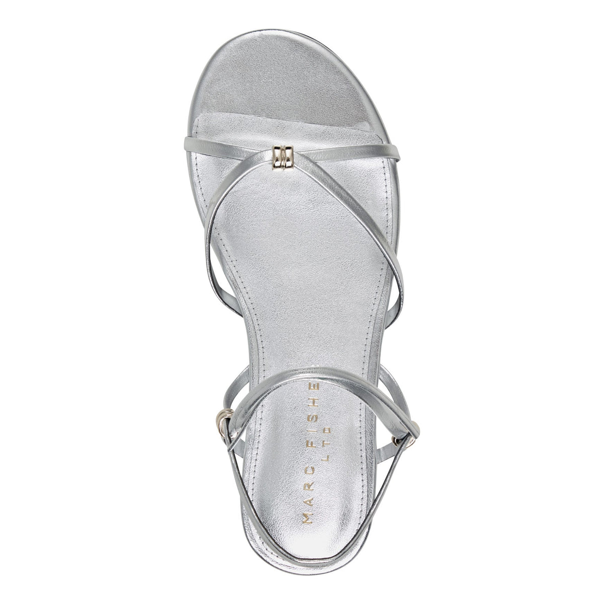 Este Ankle Wrap Leather Sandal - Silver Leather | Marc Fisher