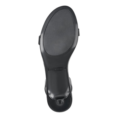 Salla Slingback Kitten Heel Sandal - Black Patent | Marc Fisher