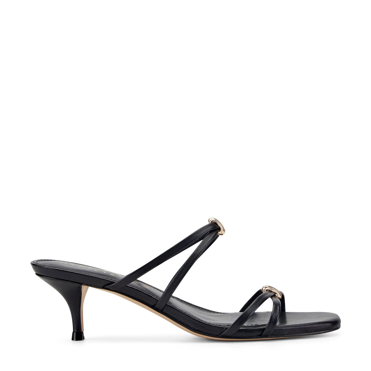 Baizel Leather Mule Sandal - Black Leather | Marc Fisher
