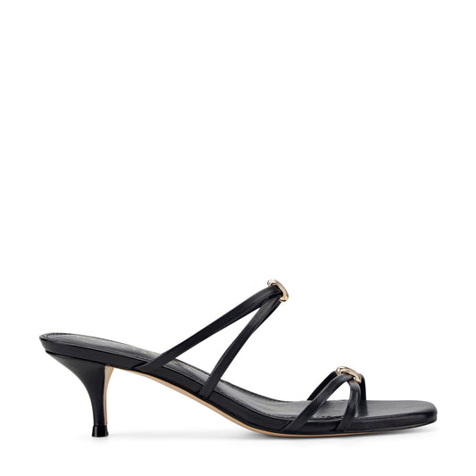 Baizel Leather Mule Sandal - Black Leather | Marc Fisher