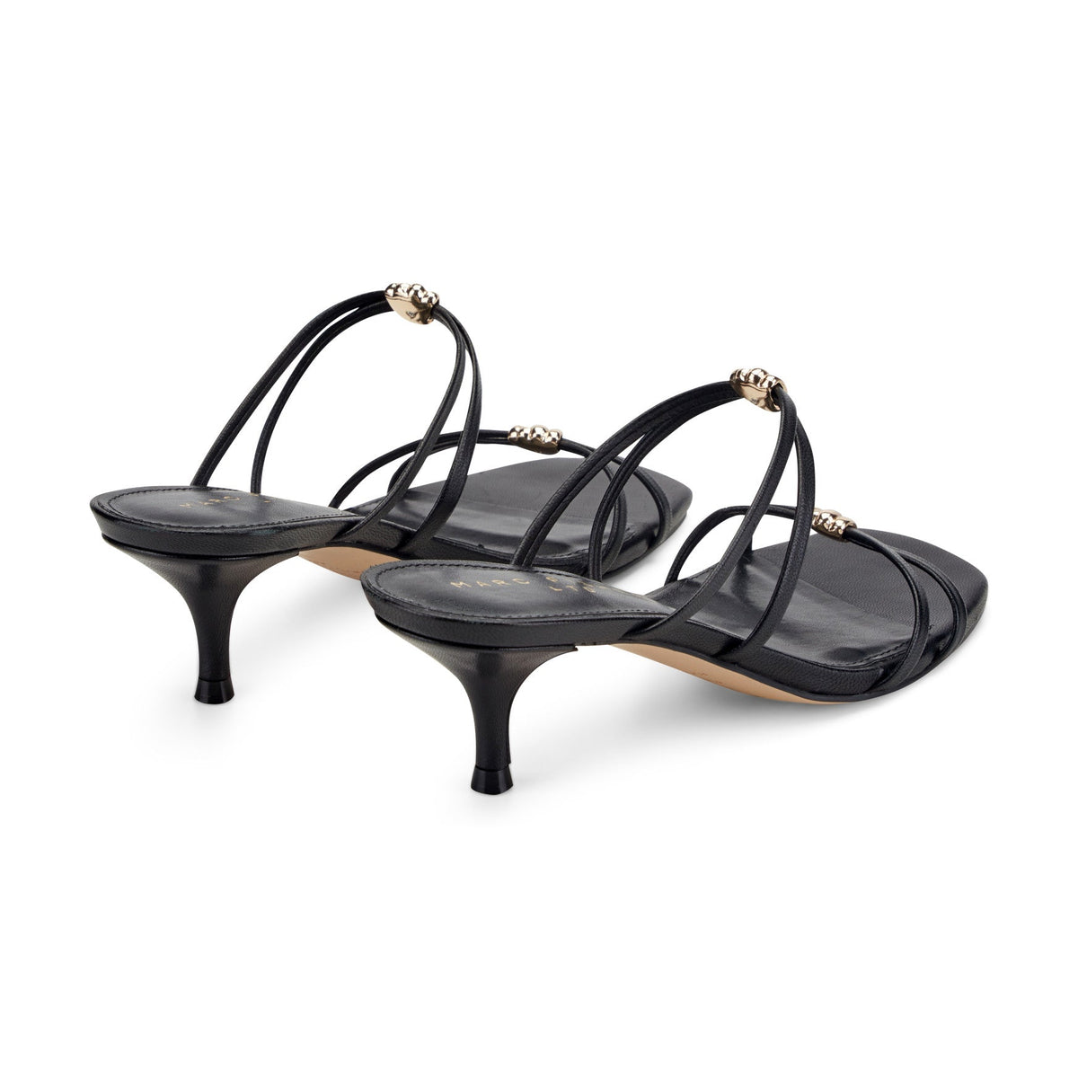 Baizel Leather Mule Sandal - Black Leather | Marc Fisher