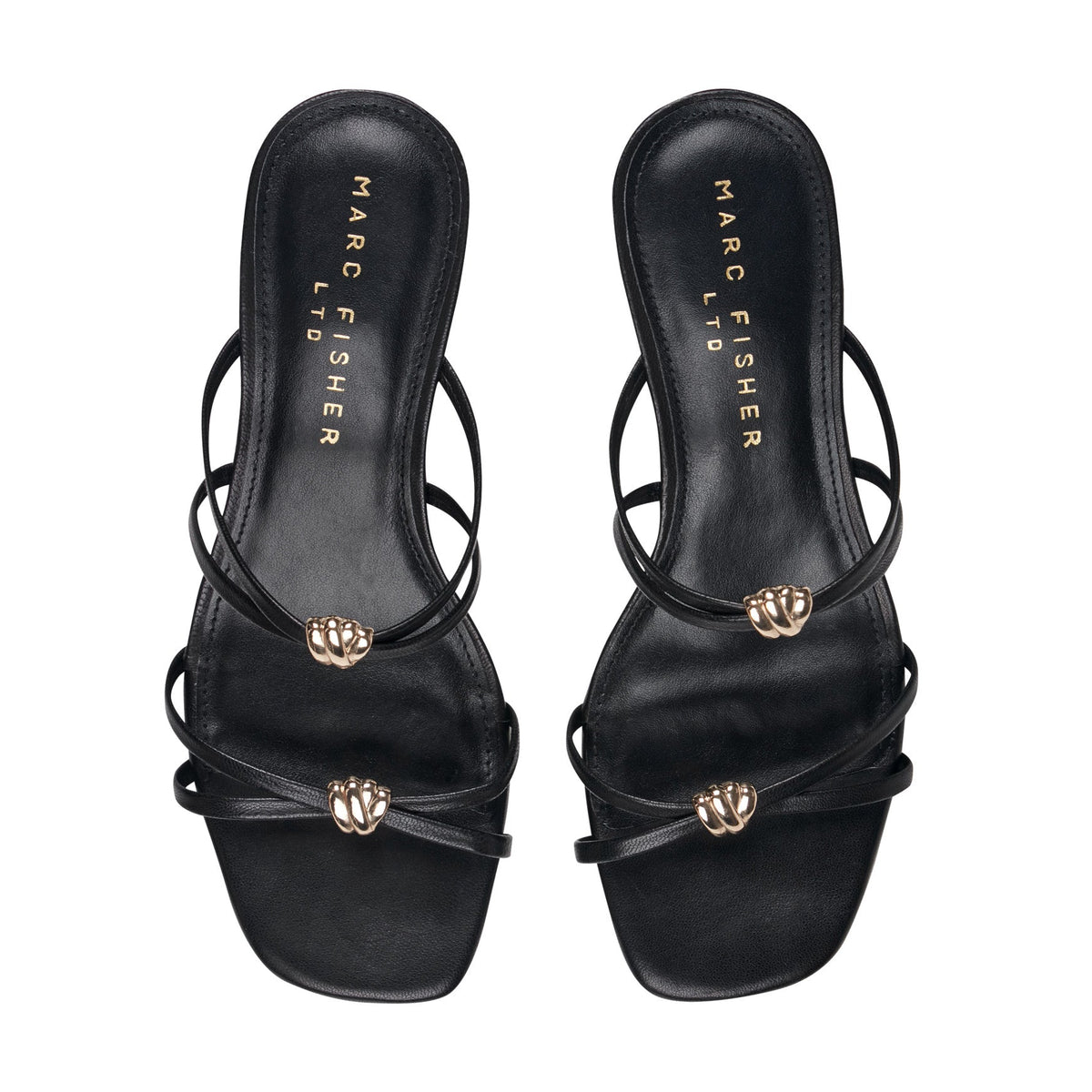 Baizel Leather Mule Sandal - Black Leather | Marc Fisher