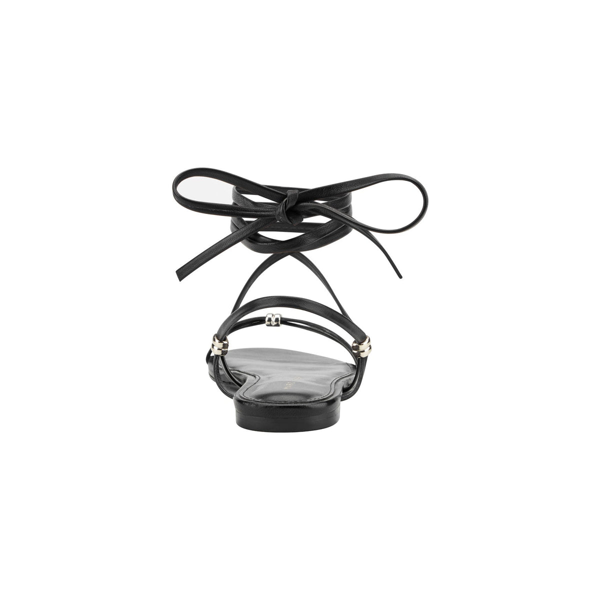 Este Ankle Wrap Leather Sandal - Black Leather | Marc Fisher