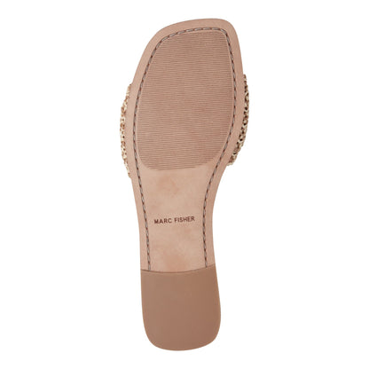 Nalena Flat Slide Sandal - Natural Multi | Marc Fisher