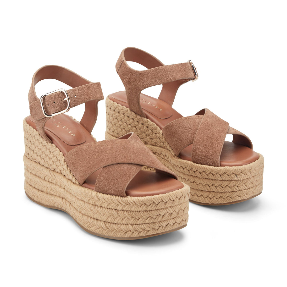 Pasion Espadrille Wedge Sandal - Brown Suede | Marc Fisher