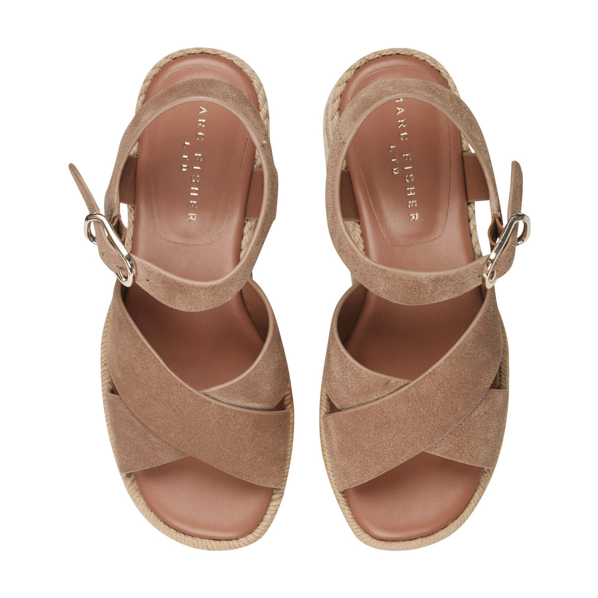 Pasion Espadrille Wedge Sandal - Brown Suede | Marc Fisher