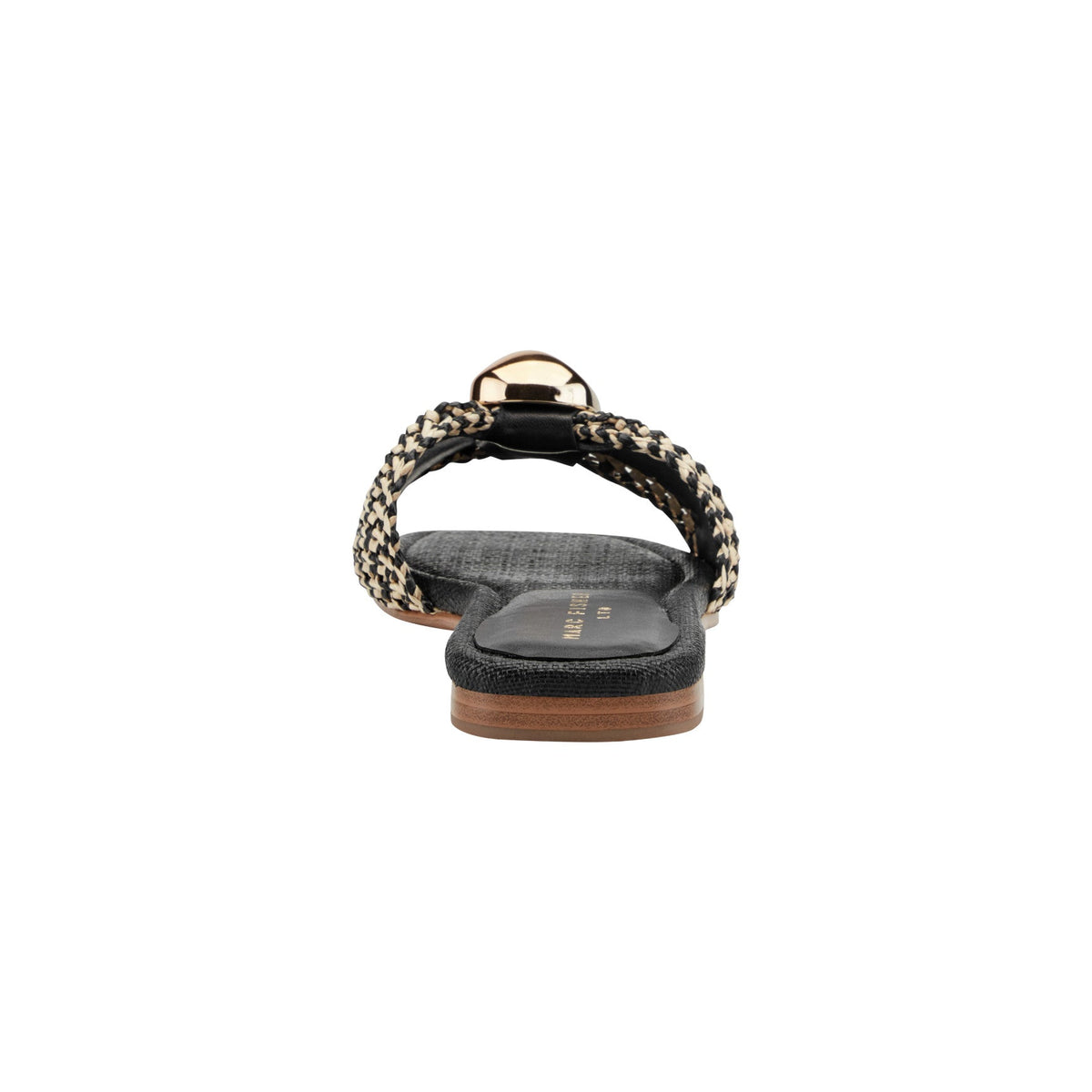 Nalena Flat Slide Sandal - Black Multi | Marc Fisher