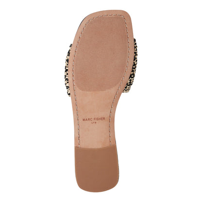 Nalena Flat Slide Sandal - Black Multi | Marc Fisher