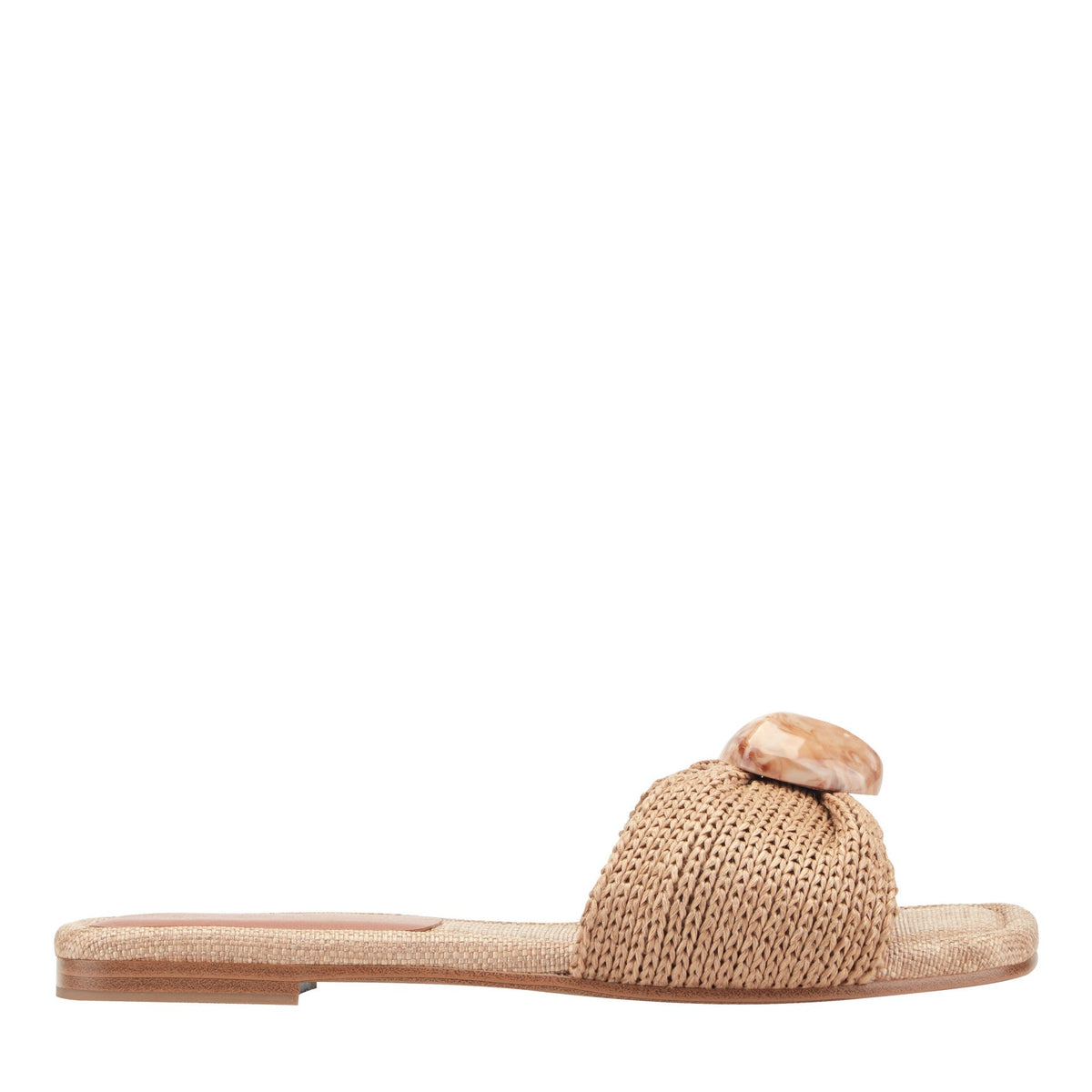 Nalena Flat Slide Sandal - Natural | Marc Fisher