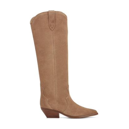 Ander Leather Western Boot - Medium Natural Suede | Marc Fisher