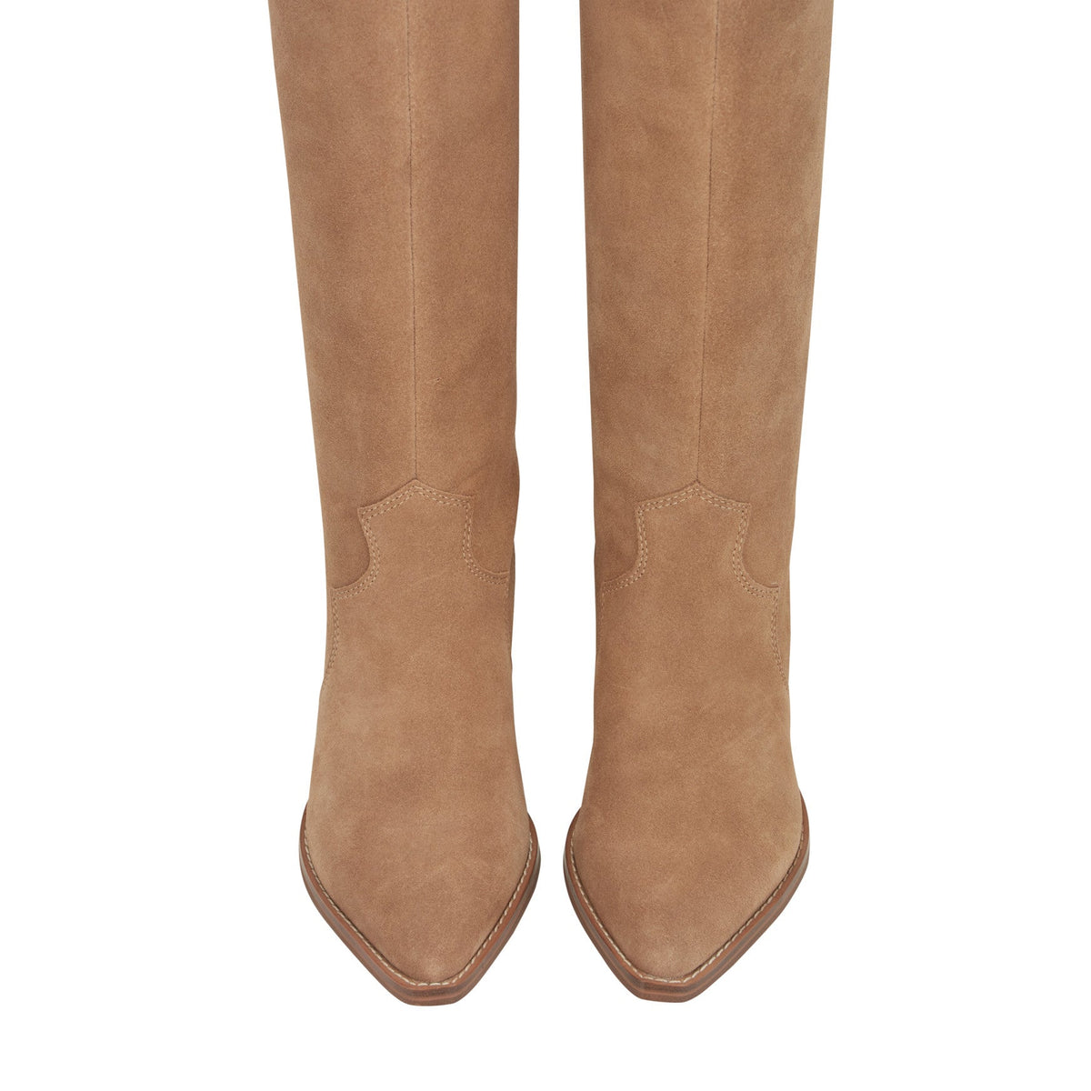 Ander Leather Western Boot - Medium Natural Suede | Marc Fisher