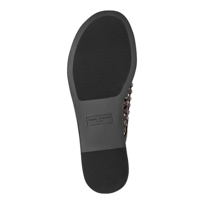 Lynzi Woven Leather Mule - Dark Brown Leather | Marc Fisher
