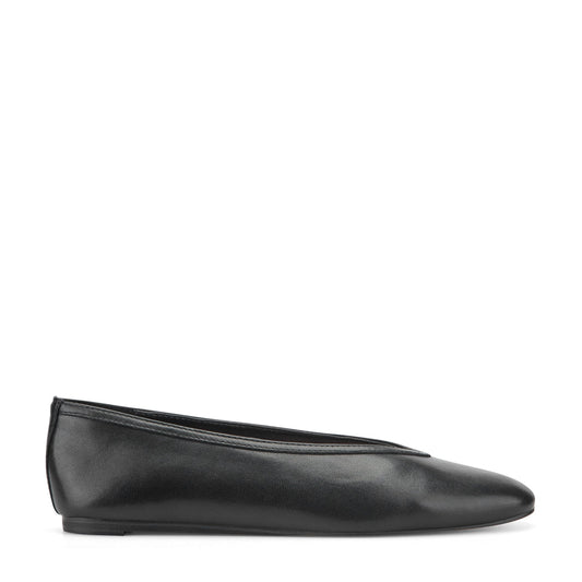 Gradi Leather Ballet Flat - Black Leather | Marc Fisher
