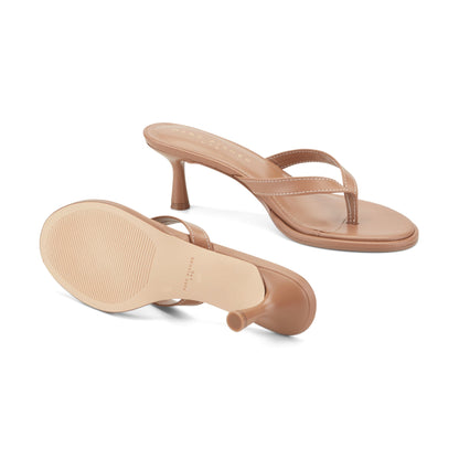Antonia Leather Thong Sandal - Natural Leather | Marc Fisher