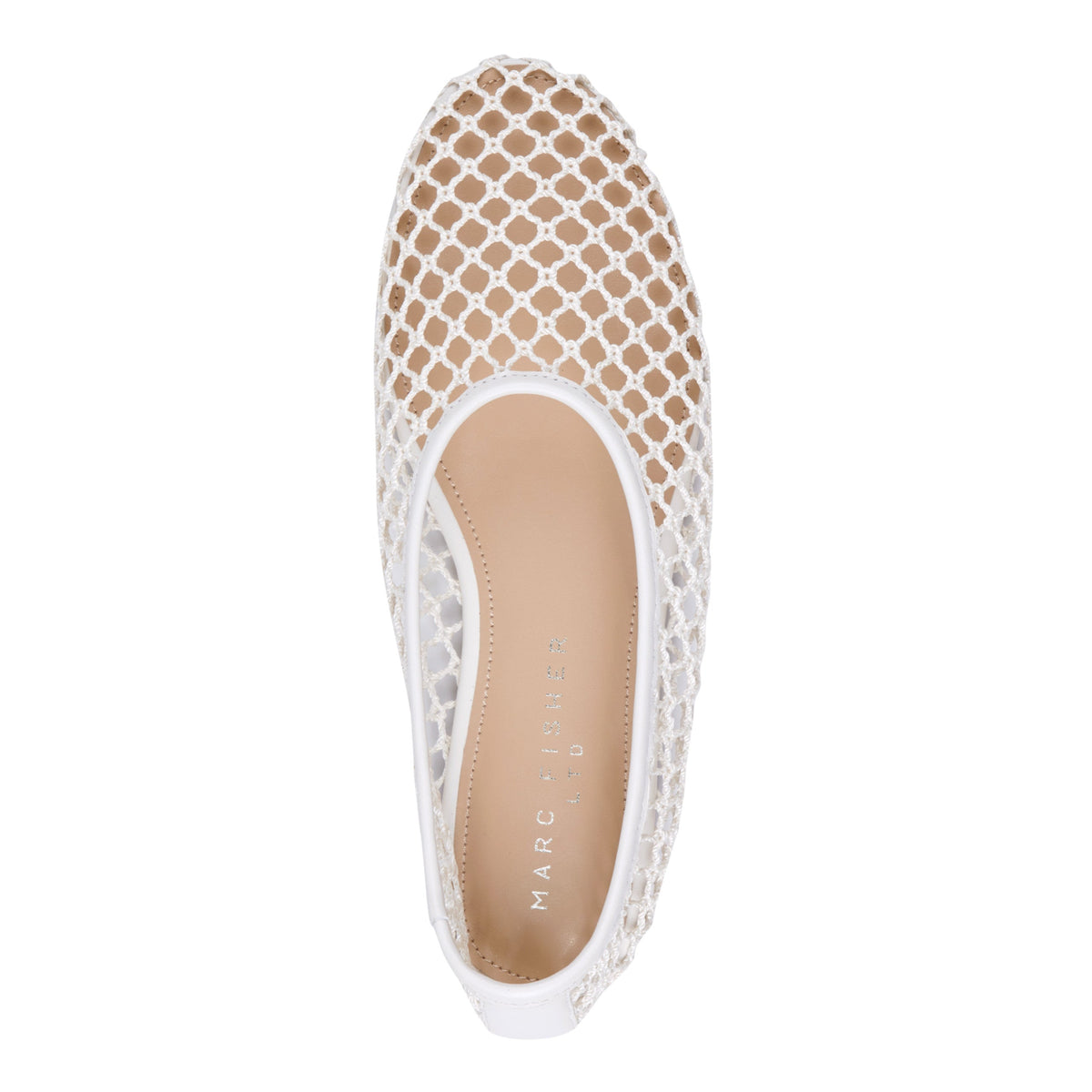 Jazlyn Mesh Ballet Flat - Ivory Mesh | Marc Fisher