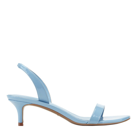 Salla Slingback Kitten Heel Sandal - Light Blue Patent | Marc Fisher